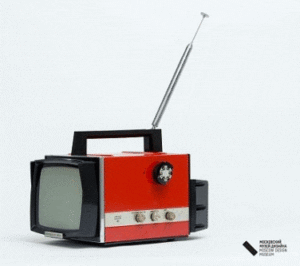 Vooruitstrevend ontwerp van een draagbare televisie / © Moscow Design Museum
